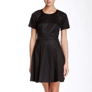 Rebecca Taylor Short Sleeve Poplin Cutout Dress Size 10